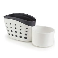 Porta Detergente E Bucha Double Branco 18cm